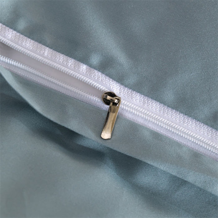 91家纺网 家纺一手货源 找家纺 贝兰仙奴2025新款50双股长绒棉拼边四件套 天青