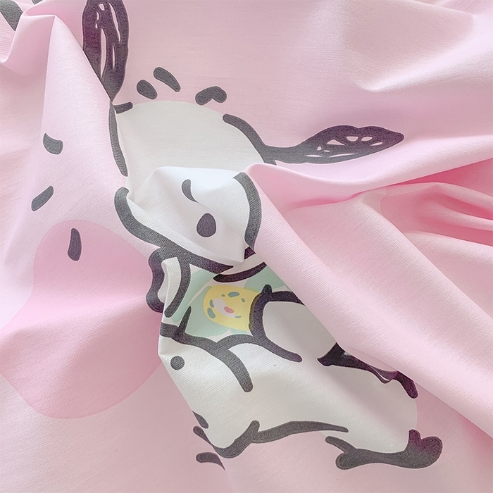 91家纺网 家纺一手货源 找家纺 （总）玉元坊 2025年5月新品 三丽鸥花边被套全棉床单纯棉床裙床笠三四件套-帕恰狗系列