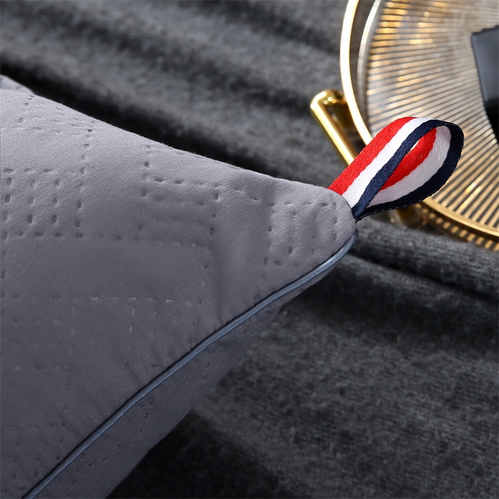 91家纺网 家纺一手货源 找家纺 佳尚枕芯 2025新款水洗枕芯家用枕头酒店宾馆枕头芯学生羽丝绒枕头枕芯 压花吊带灰色700克 