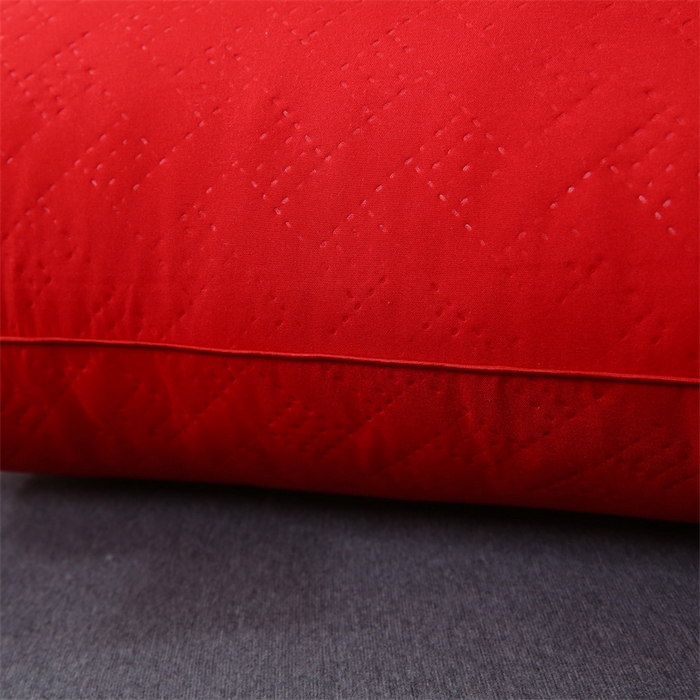 91家纺网 家纺一手货源 找家纺 佳尚枕芯 2025新款水洗枕芯家用枕头酒店宾馆枕头芯学生羽丝绒枕头枕芯 压花吊带大红500克