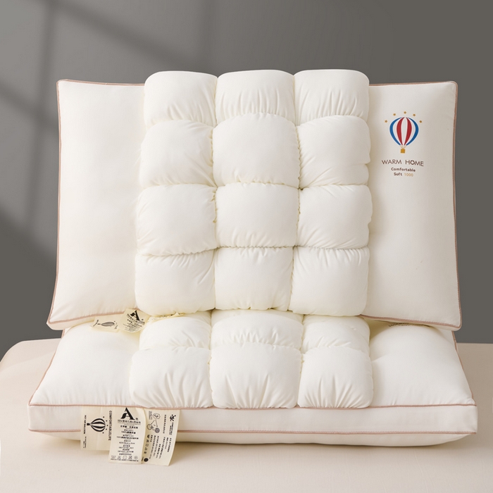 91家纺网 家纺一手货源 找家纺 佳尚枕芯 2025新款面包菠萝枕枕头枕芯 米白