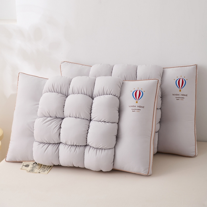 91家纺网 家纺一手货源 找家纺 佳尚枕芯 2025新款面包菠萝枕枕头枕芯 浅灰