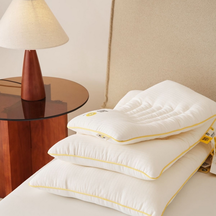 91家纺网 家纺一手货源 找家纺 境月枕芯坊 2025新款有机柔豆护颈枕 有机柔豆护颈枕-青春款48*74cm