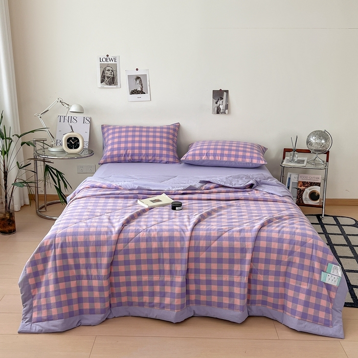 91家纺网 家纺一手货源 找家纺 宝士康家纺 2025新款10A抗菌无印风夏被 被子被芯