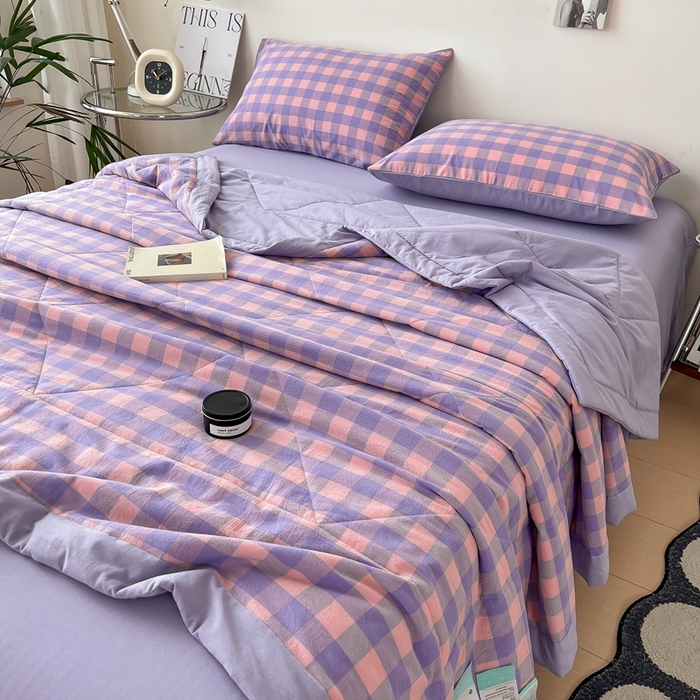 91家纺网 家纺一手货源 找家纺 宝士康家纺 2025新款10A抗菌无印风夏被 被子被芯