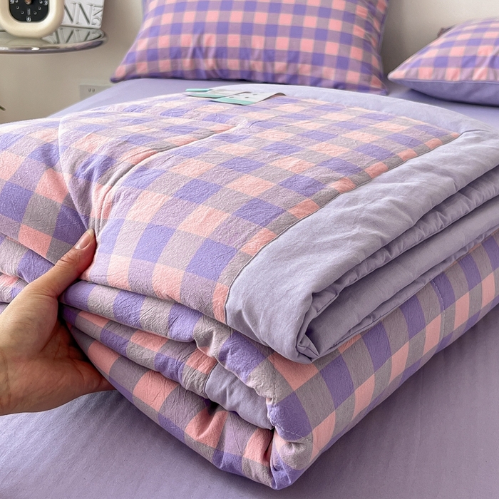 91家纺网 家纺一手货源 找家纺 宝士康家纺 2025新款10A抗菌无印风夏被 被子被芯