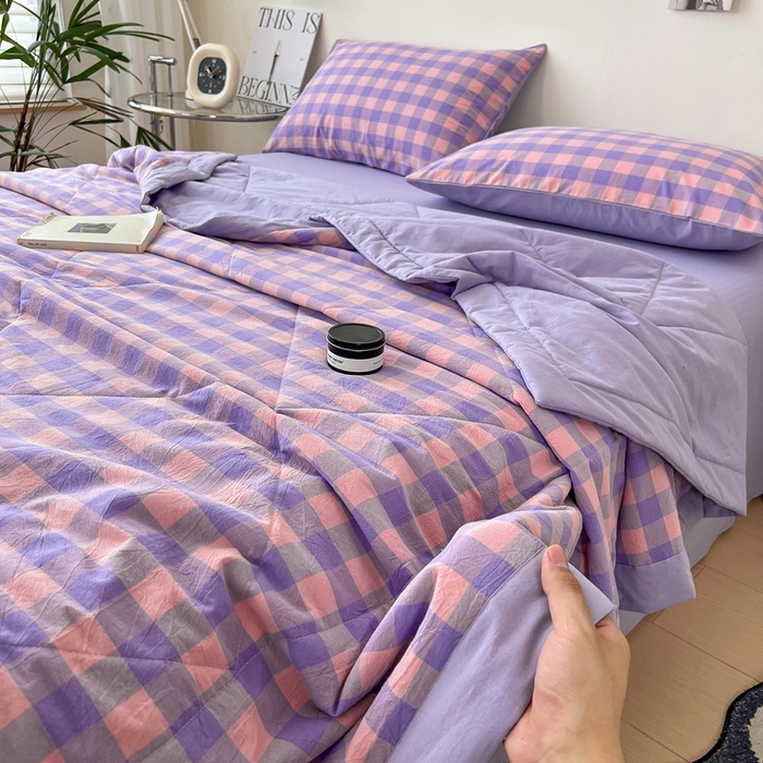 91家纺网 家纺一手货源 找家纺 宝士康家纺 2025新款10A抗菌无印风夏被 被子被芯