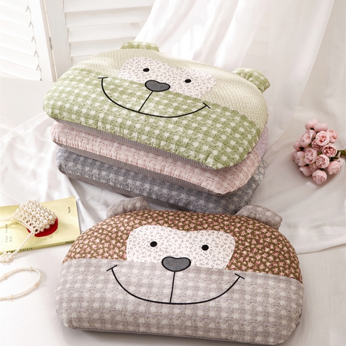 91家纺网 家纺一手货源 找家纺 芯洲2025新款荞麦枕全棉直播爆款可爱萌趣大嘴猴枕头成人学生枕头枕芯 大嘴猴-粉35*55