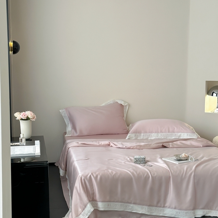 91家纺网 家纺一手货源 找家纺 汇庭 2025新款蒂普特夏被 粉色