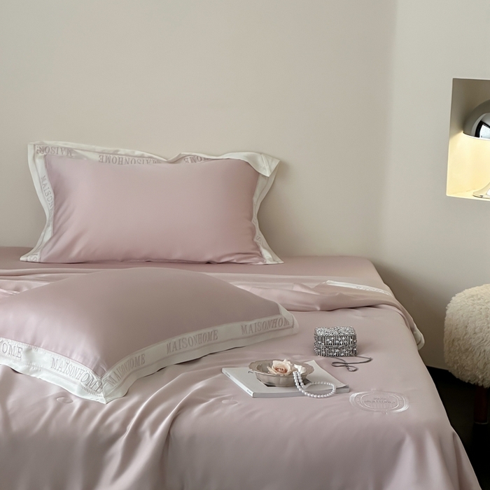 91家纺网 家纺一手货源 找家纺 汇庭 2025新款蒂普特夏被 粉色