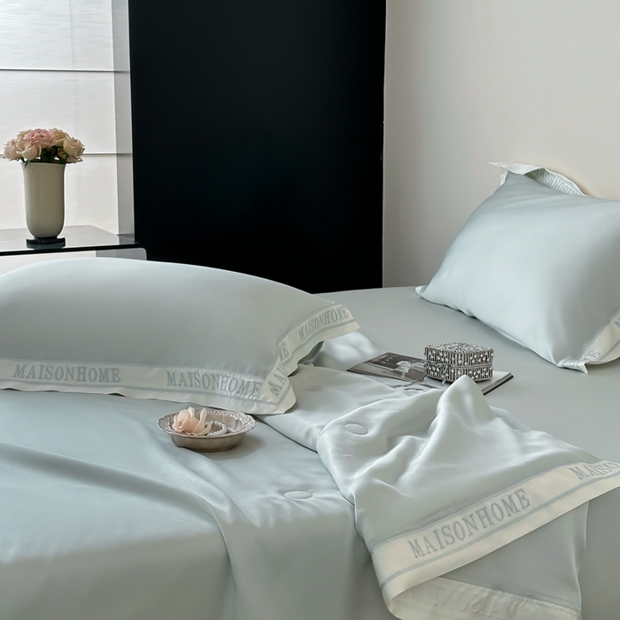 91家纺网 家纺一手货源 找家纺 汇庭 2025新款蒂普特夏被 绿色