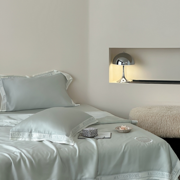 91家纺网 家纺一手货源 找家纺 汇庭 2025新款蒂普特夏被 绿色