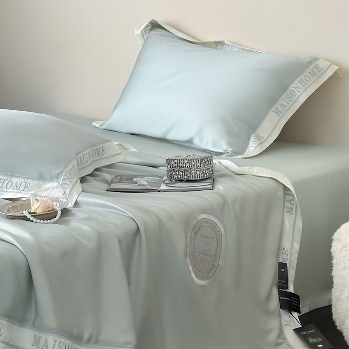 91家纺网 家纺一手货源 找家纺 汇庭 2025新款蒂普特夏被 绿色