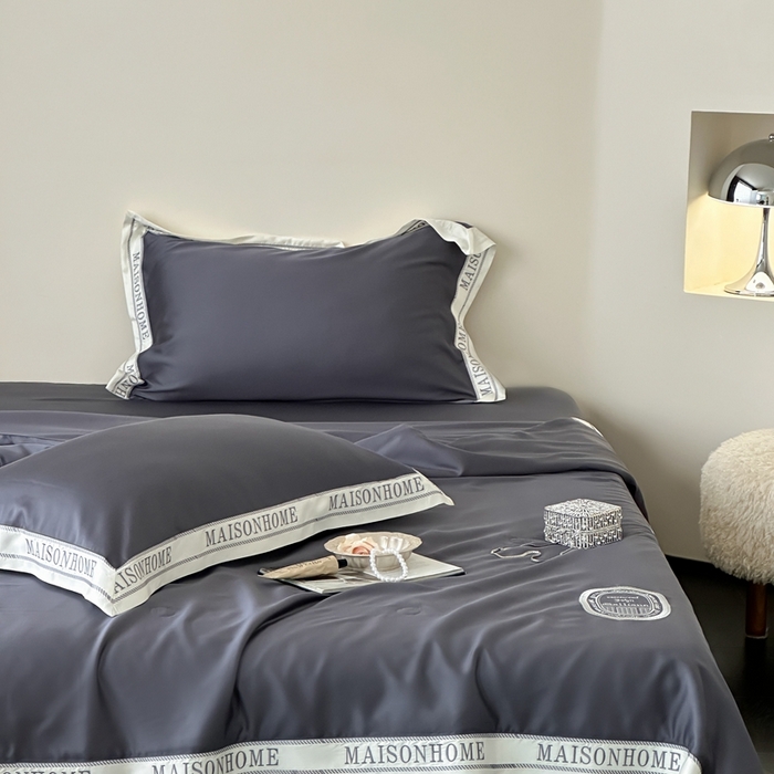 91家纺网 家纺一手货源 找家纺 汇庭 2025新款蒂普特夏被 深灰