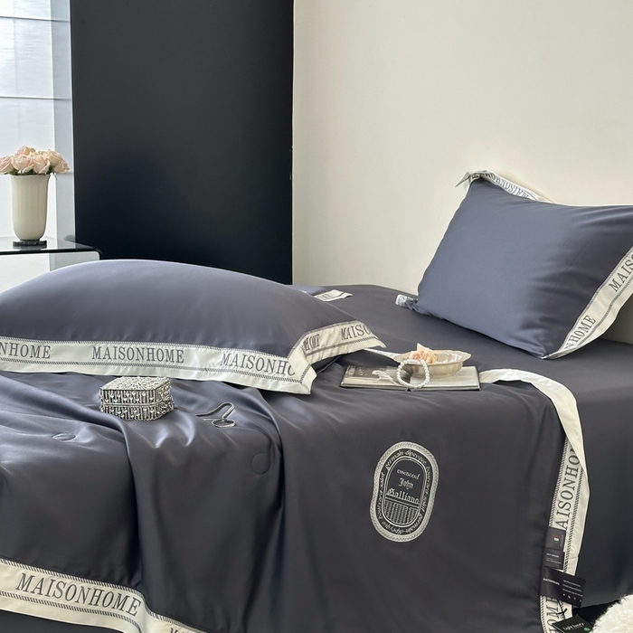 91家纺网 家纺一手货源 找家纺 汇庭 2025新款蒂普特夏被 深灰