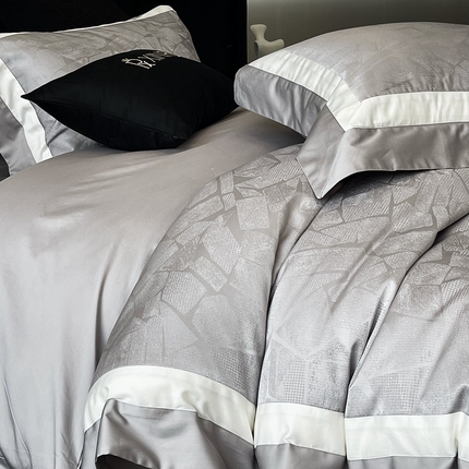 91家纺网 家纺一手货源 找家纺 （总）馨蕊家居 2025新款高精密天丝棉提花流金岁月系列四件套