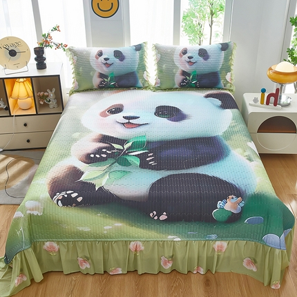 91家纺网 家纺一手货源 找家纺 （总）美之润家纺 2026年5D数码印花凉感丝床盖夏被四件套夏凉被/床盖款软凉席四件套空调被