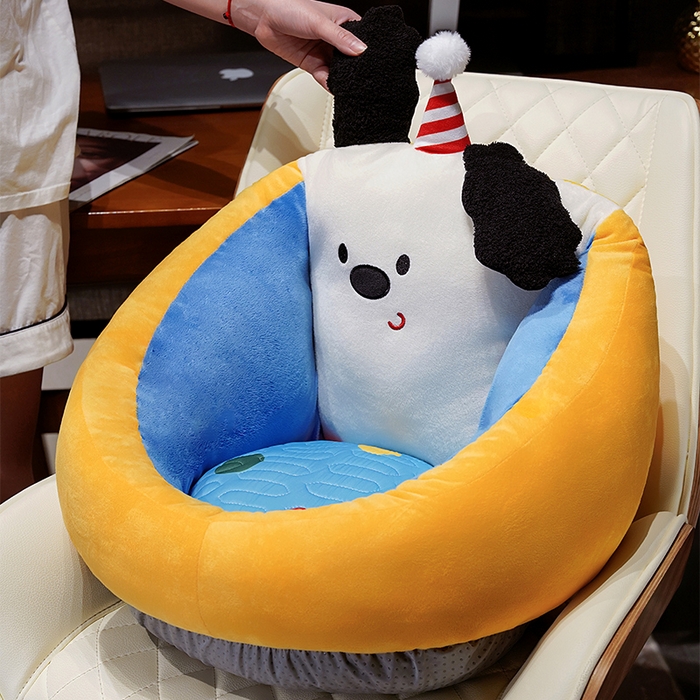 91家纺网 家纺一手货源 找家纺 （总）仟亿莱 2025新款多巴胺小狗乳胶蒲团坐垫