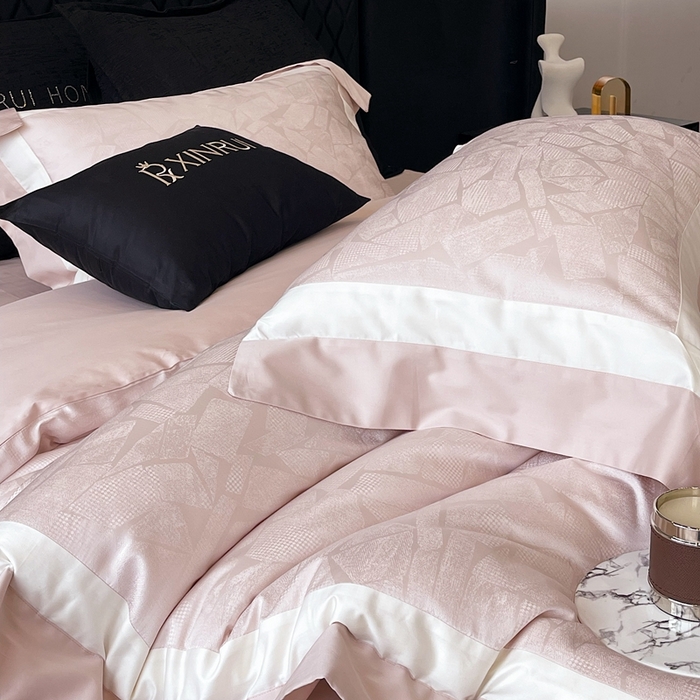 91家纺网 家纺一手货源 找家纺 （总）馨蕊家居 2025新款高精密天丝棉提花流金岁月系列四件套