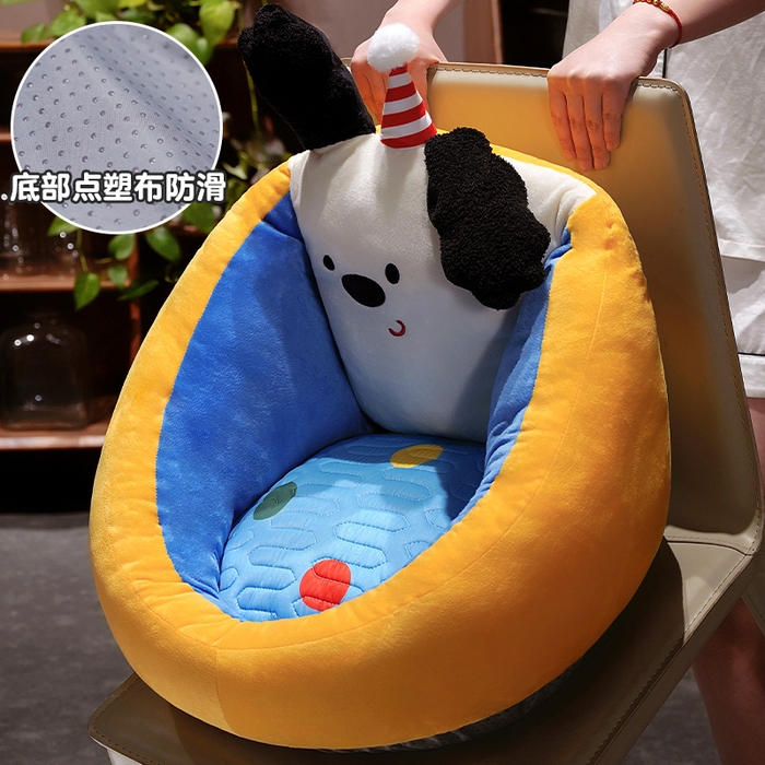 91家纺网 家纺一手货源 找家纺 （总）仟亿莱 2025新款多巴胺小狗乳胶蒲团坐垫