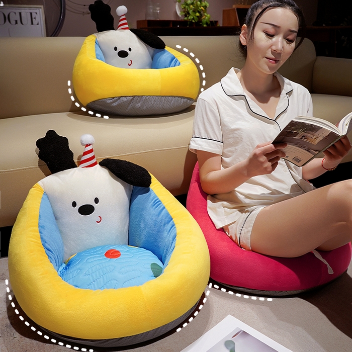 91家纺网 家纺一手货源 找家纺 （总）仟亿莱 2025新款多巴胺小狗乳胶蒲团坐垫