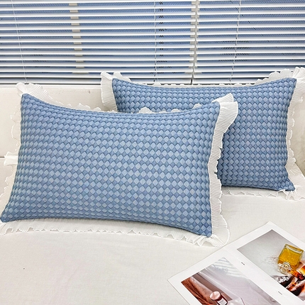 91家纺网 家纺一手货源 找家纺 （总）芯宜佳 2025年新款冰豆豆花边单人枕套