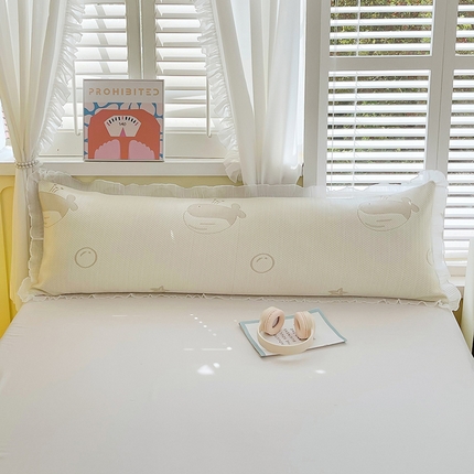 91家纺网 家纺一手货源 找家纺 （总）芯宜佳 2025年新款冰豆豆花边双人长枕套