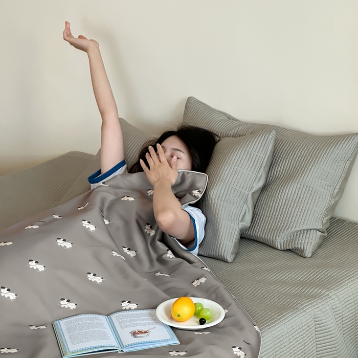 91家纺网 家纺一手货源 找家纺 汇庭2025新款奇趣夏被 小狗嘟比