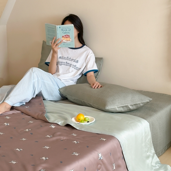 91家纺网 家纺一手货源 找家纺 汇庭2025新款奇趣夏被 马普尔棕