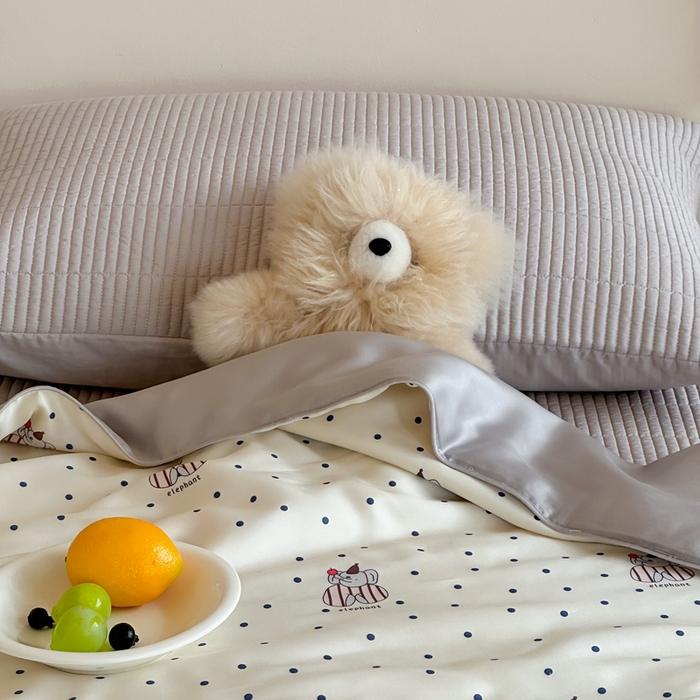 91家纺网 家纺一手货源 找家纺 汇庭2025新款奇趣夏被 泡泡小象