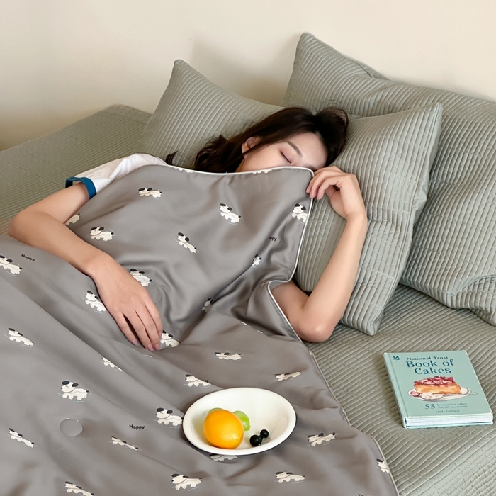 91家纺网 家纺一手货源 找家纺 汇庭2025新款奇趣夏被 小狗嘟比