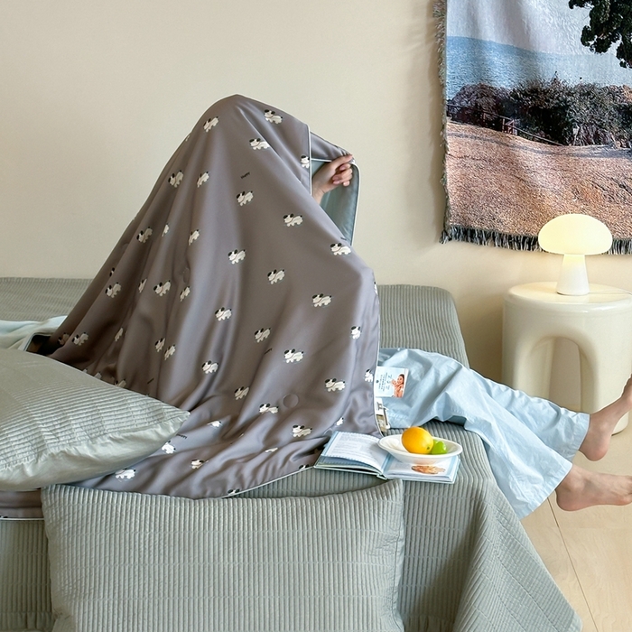 91家纺网 家纺一手货源 找家纺 汇庭2025新款奇趣夏被 小狗嘟比