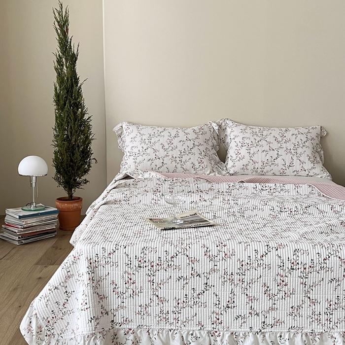 91家纺网 家纺一手货源 找家纺 （总）2025新款悠扬床盖三件套