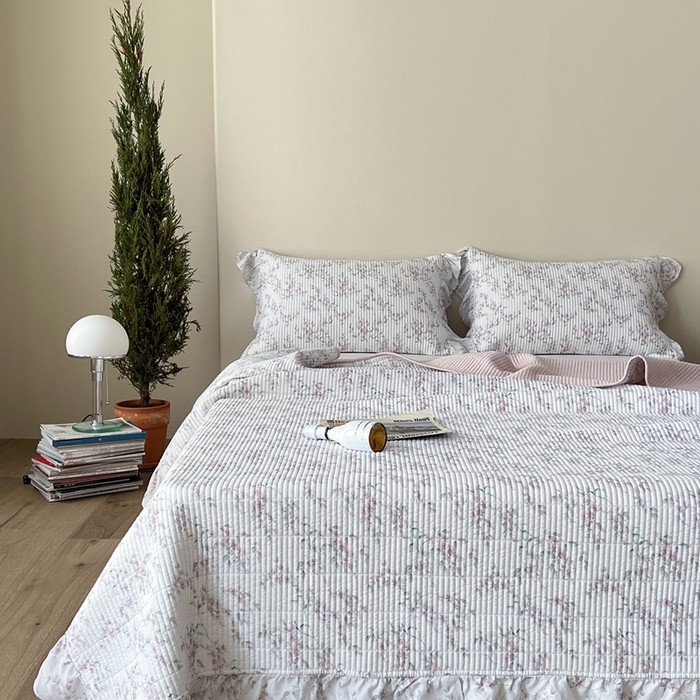 91家纺网 家纺一手货源 找家纺 （总）2025新款悠扬床盖三件套