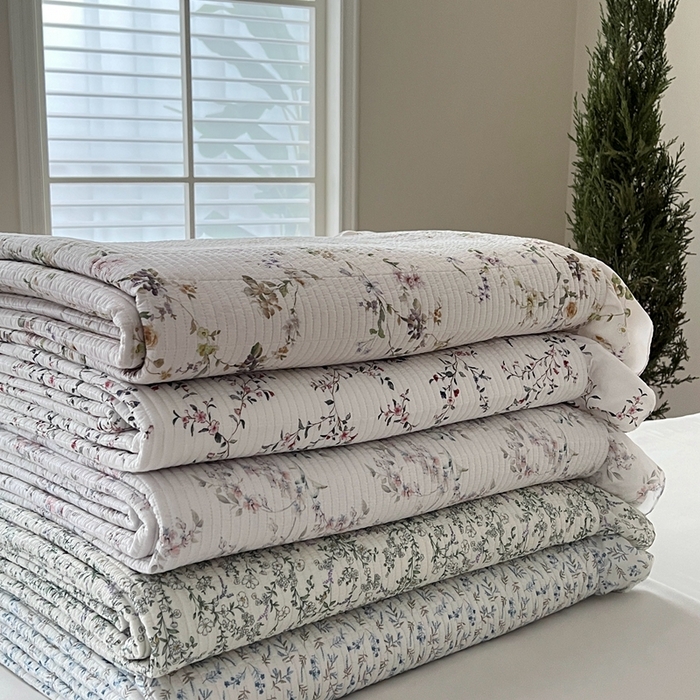 91家纺网 家纺一手货源 找家纺 （总）2025新款悠扬床盖三件套