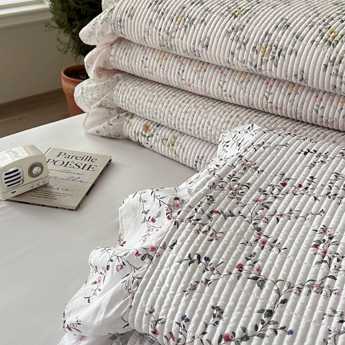 91家纺网 家纺一手货源 找家纺 （总）2025新款悠扬床盖三件套