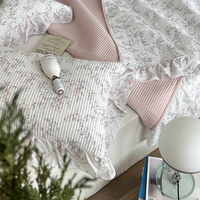 91家纺网 家纺一手货源 找家纺 2025新款悠扬床盖三件套 花古朵