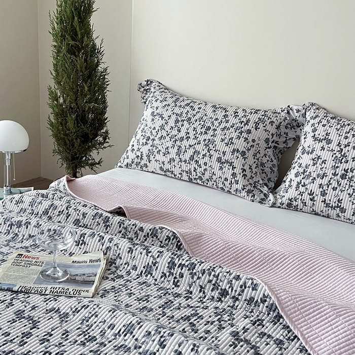 91家纺网 家纺一手货源 找家纺 2025新款悠扬床盖三件套 莫卡顿