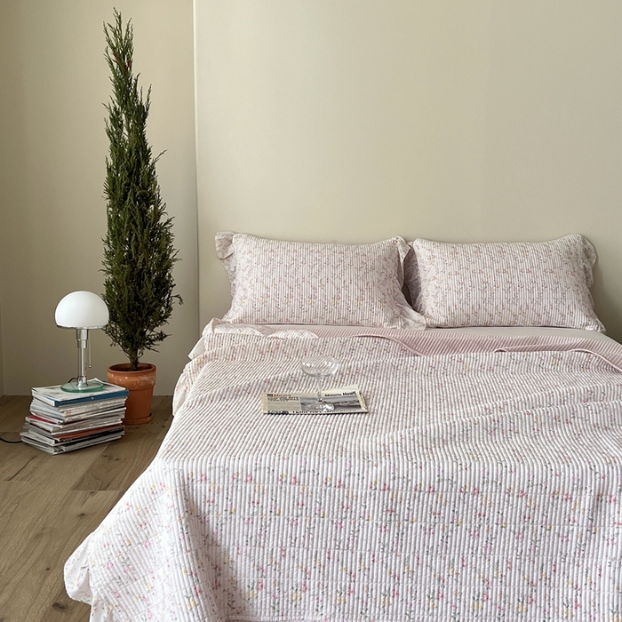 2025新款悠扬床盖三件套 浅知玉