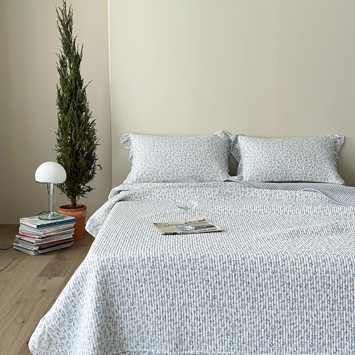 2025新款悠扬床盖三件套 四叶青