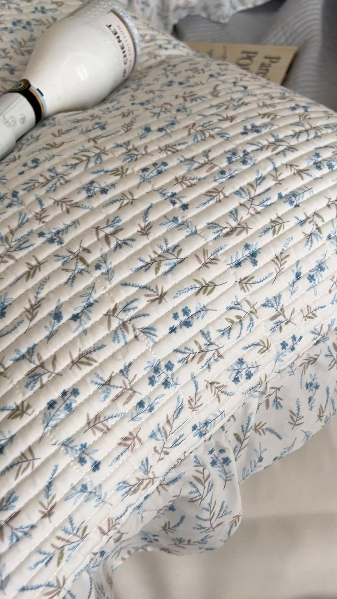 91家纺网 家纺一手货源 找家纺 2025新款悠扬床盖三件套 四叶青