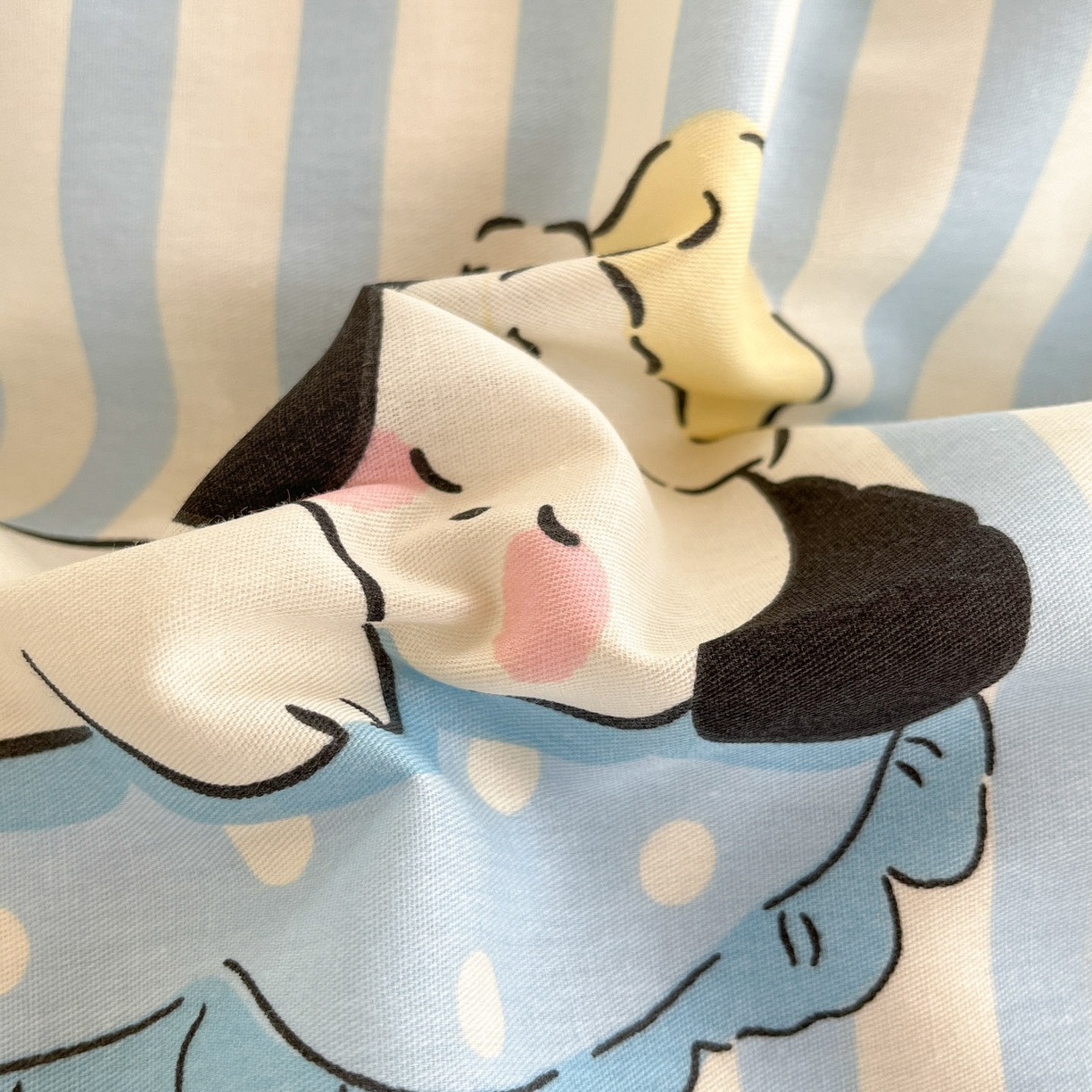 91家纺网 家纺一手货源 找家纺 铭成家纺 2025新款全棉印花学生三件套系列（提供买家秀） 酣睡狗