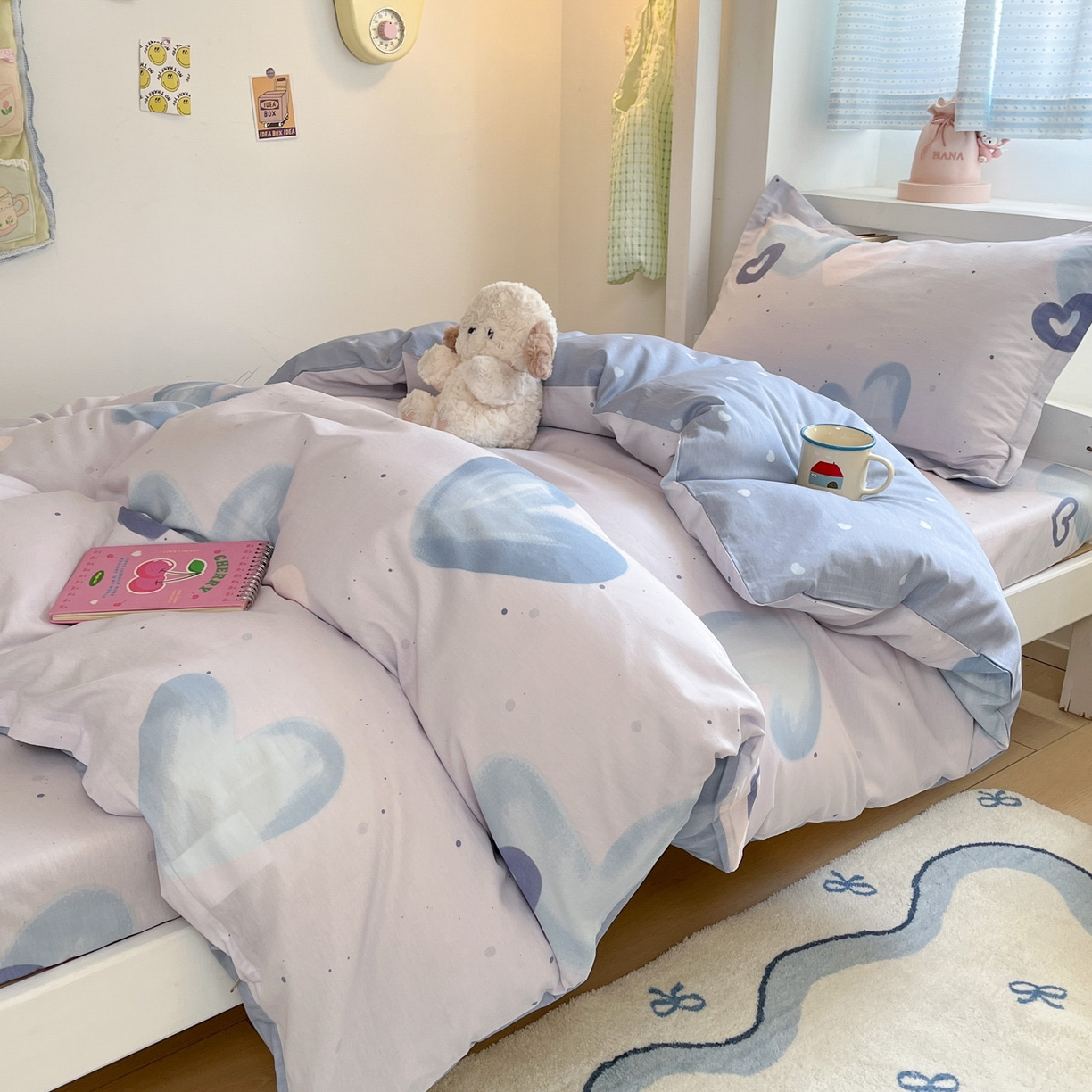 91家纺网 家纺一手货源 找家纺 铭成家纺 2025新款全棉印花学生三件套系列（提供买家秀） 浪漫心语