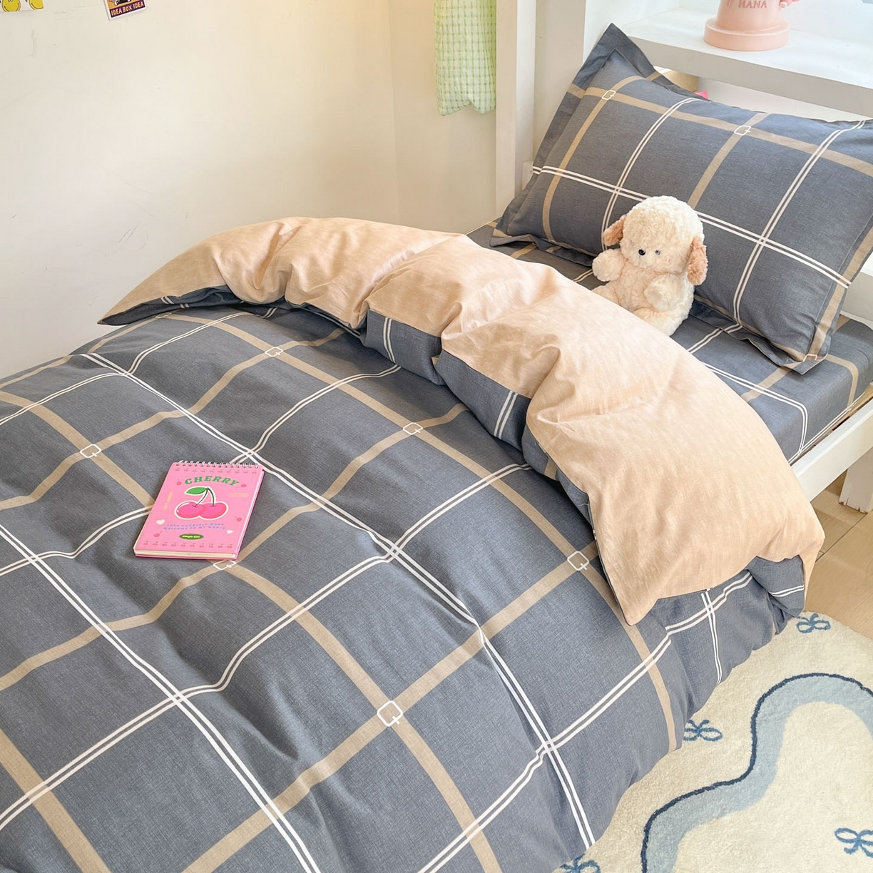 91家纺网 家纺一手货源 找家纺 铭成家纺 2025新款全棉印花学生三件套系列（提供买家秀） 米拉