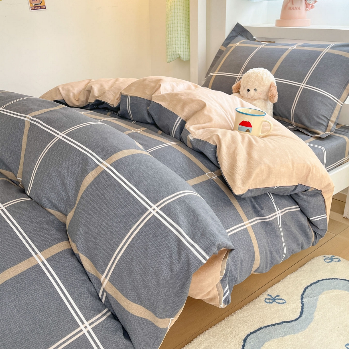 91家纺网 家纺一手货源 找家纺 铭成家纺 2025新款全棉印花学生三件套系列（提供买家秀） 米拉