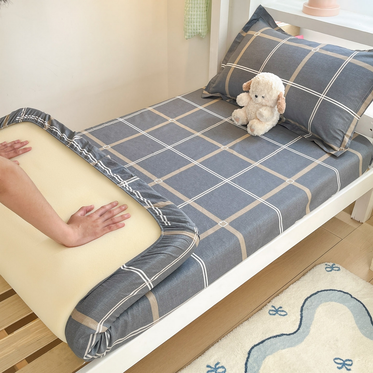 91家纺网 家纺一手货源 找家纺 铭成家纺 2025新款全棉印花学生三件套系列（提供买家秀） 米拉