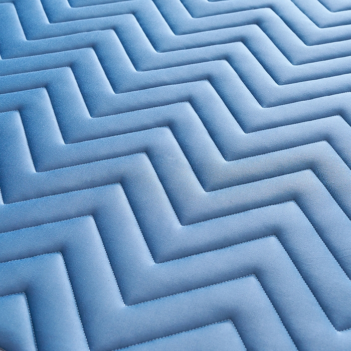 91家纺网 家纺一手货源 找家纺 合纵跨境工厂 2025新款17/25D记忆海绵床垫跨境外贸JIT一件代发TEMU亚马逊希音包过核价立体波浪款 立体波浪-蓝 5cm