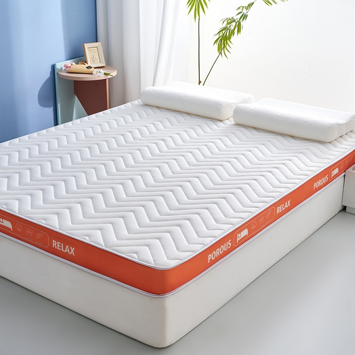 91家纺网 家纺一手货源 找家纺 合纵跨境工厂 2025新款17/25D记忆海绵床垫跨境外贸JIT一件代发TEMU亚马逊希音包过核价立体波浪款 立体波浪-橙边白 5cm