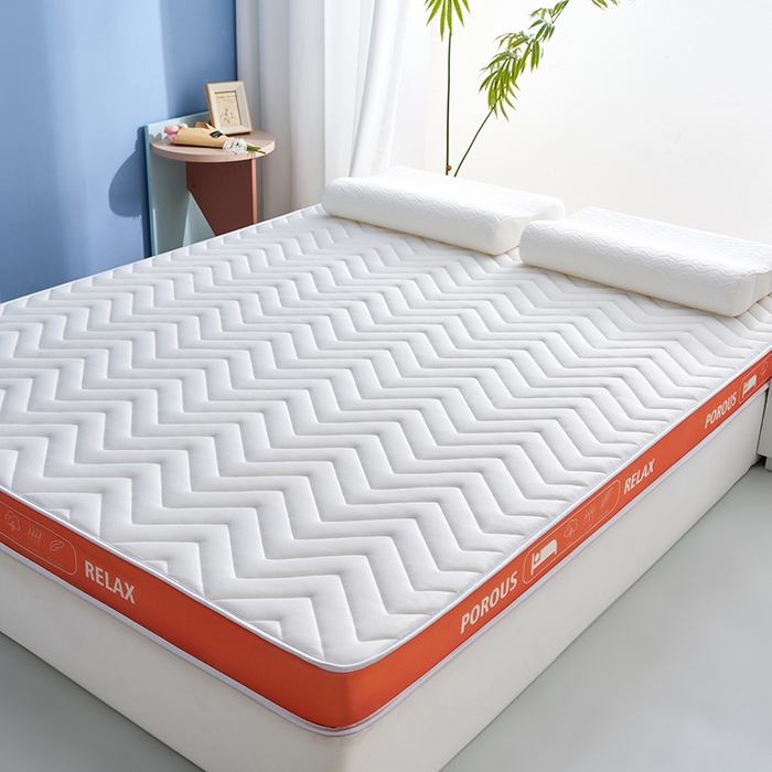 91家纺网 家纺一手货源 找家纺 合纵跨境工厂 2025新款17/25D记忆海绵床垫跨境外贸JIT一件代发TEMU亚马逊希音包过核价立体波浪款 立体波浪-橙边白 5cm