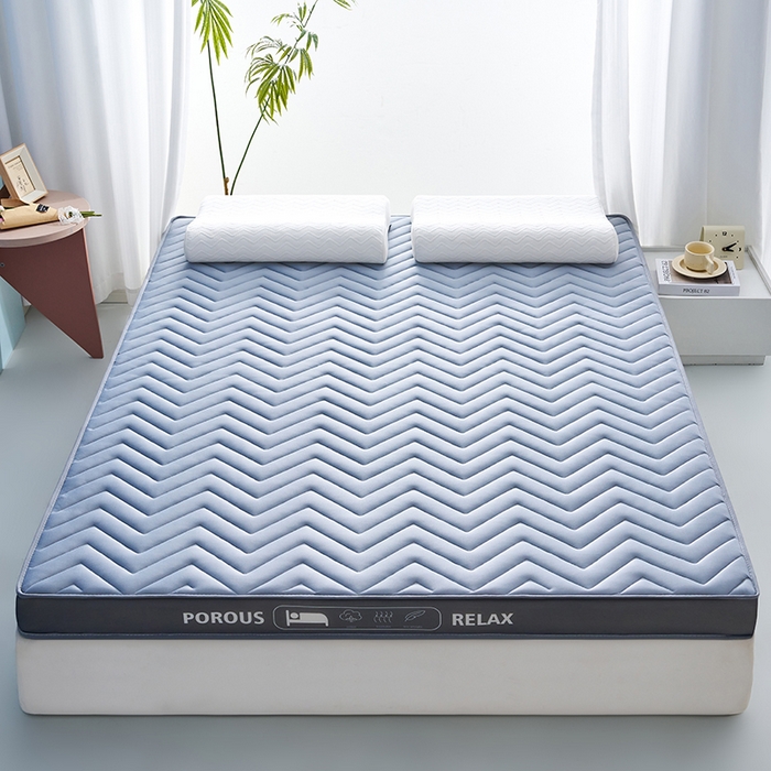 91家纺网 家纺一手货源 找家纺 合纵跨境工厂 2025新款17/25D记忆海绵床垫跨境外贸JIT一件代发TEMU亚马逊希音包过核价立体波浪款 立体波浪-灰 5cm